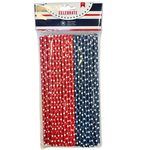 American Crafts  50 Pack Americana Stars Paper Straws