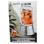 Appetit 1.5 Gallon Drink Dispenser with Ice Bucket