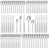 Bestdin Silverware Set for 12, 60 Pieces Stainless Steel Flatware Set, Include Fork Knife Spoon Set, Mirror Polished, Dishwasher Safe,Texture Design T