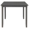 TREXM 6-Piece Kitchen Dining Table Set Wooden Rectangular Dining Table, 4 Fabric Chairs and Bench Family Furniture (Gray)