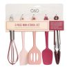 Cook with Color 5 Piece Mini Cooking Utensil Set in Rose