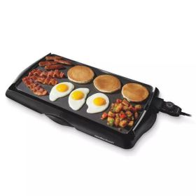 Ceramic Nonstick Surface Griddle (Color: balck)