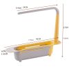 1pc Telescopic Sink Sponges Storage Rack; Adjustable Soap Sponge Organizer For Kitchen Sponge And Soap; Expandable Storage Drain Basket With Dishcloth